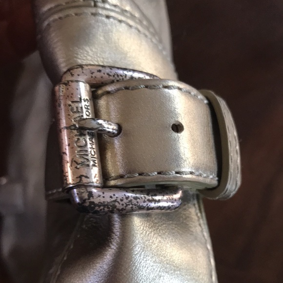 Vintage Michael Kors Gold Leather Purse Shoulder Bag - Picture 4 of 11